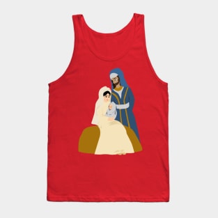 Family Mary Joseph Baby Jesus Tank Top